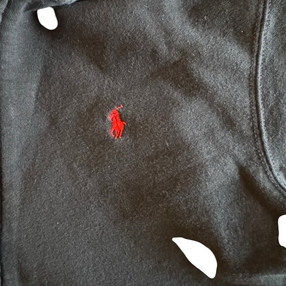 Polo Ralph Lauren Black Full Zip Hoodie Sweatshirt Youth Size L - Picture 3 of 6